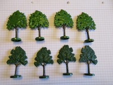 LEGO   - alt -   4 Laubbäume H 7 cm und 4 Laubbäume H 6 cm