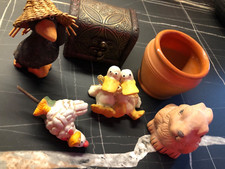 ? DEKO HUHN HASE ENTE SCHATZTRUHE TÖPFCHEN TERRAKOTTA BEUTELVASE