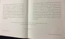 Vermählungsanzeige WINDISCH-GRAETZ = SCHÖNBURG-HARTENSTEIN,1950