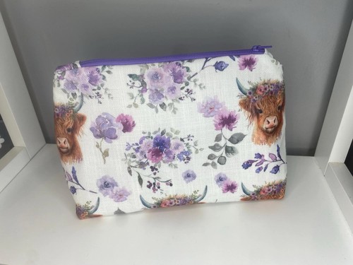 Floral highland cow print - cow,