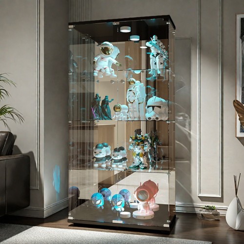 Standregal hartglas vitrine - 4,