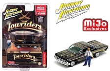 CHEVROLET Impala Lowrider + Figure - 1961 - black decor - Johnny Lightning 1:64