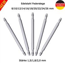 Federstege Edelstahl Federstifte Uhrenstifte Uhrenarmband Uhr 1,5-2,0 x 8-26 mm