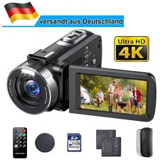 ✅Camcorder 4K 42MP Videokamera 18X Digitalzoom Vlogging Camera mit LED-Fülllicht