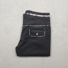 Burberry London Damen Stoff Chino Hose L32 Gr. L Schwarz Slim Skinny Cotton