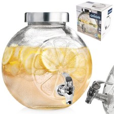 Getränkeglas Getränkespender Glaskrug mit Getränkehahn Zapfhahnflasche 5,4 L