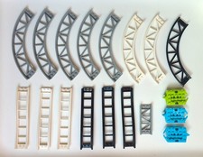 Kleines Lego-Konvolut „Achterbahn“, 15 Schienen und 3 Wagen