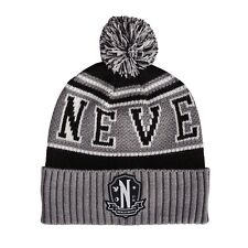 Elbenwald Beanie Strickmütze Wednesday Nevermore Academy Herren Damen Schwarz