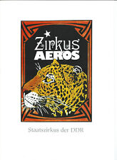 Zirkus Circus A4 Mappe ZIRKUS AEROS + A4 Hülle STAATSZIRKUS der DDR # beide leer