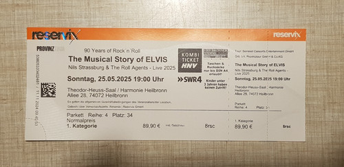 Ticket für elvis musical - elvis-musical, 25