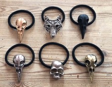 Haargummi Schädel Rabe Thor K6.1-5 Totenkopf Odin Haarband Gothic Punk Schmuck
