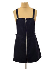 38-40 Minikleid Latzkleid H&M schwarz Reißverschluss Trägerkleid