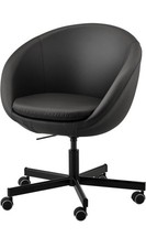 Ikea SKRUVSTA Stuhl Schwarz Leder