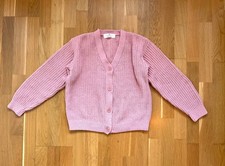 Strickjacke H&M Cardigan (NP: 30€) Strick Knit gerippt, Apricot, Gr. 134-140