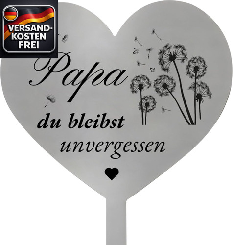 Herzgrabdeko wetterfest metall - wetterfest,