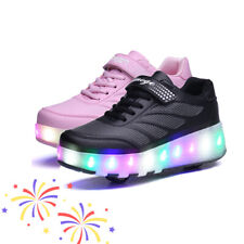 NEU Kinder Jungen Mädchen LED Wheel Turnschuhe Skates Schuhe Flash Rollschuh Turnschuhe