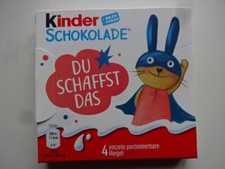 Werbung Kinder Schokolade / Motiv Hase - Du schaffst Das