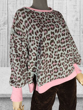 Damen Italy lässiges Sweatshirt Linksnaht Sweater Sweaty oversize  bis Gr.46