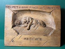 Antikes Holz Relief Löwe von