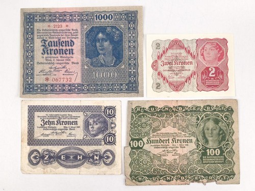 österreich vier banknoten - Österreich, ,