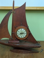Wooden Sailboat Mantle Clock