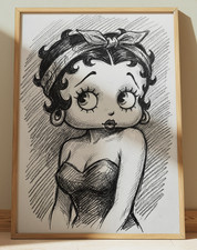 BETTY BOOP DRAWING PRINT