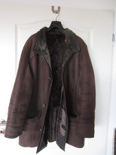 CHRIST Herren Mantel Lammfellmantel Wintermantel Gr. 52 Echtes Leder Braun