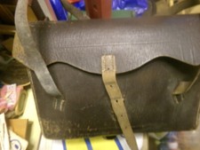 antike Schultasche aus Leder, Ranzen