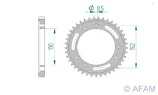 Kettenrad Stahl 41-Zähne