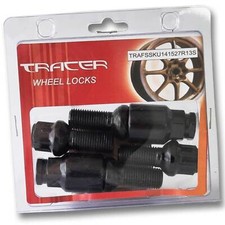 Felgenschlösser M14x1,5 27mm Kugelbund R13 schwarz für Skoda VW Felgen Schloss