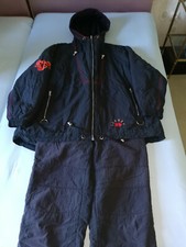 Skianzug xon X-CUSE, 90er ORIGINAL, 2-Teiler: Hose L, Jacke XXL, dunkelblau/grau