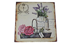 Blechschild Wandbild Lavendel