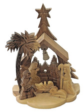 ♥Kleine Weihnachtskrippe♥Olivenholz♥Blockkrippe♥Krippe♥Orientalisch♥Dekorativ♥