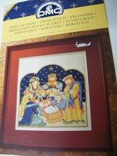 Kreuzstich Stickbild Weihnachten Heilige Familie DMC Handarbeit Stickvorlagen