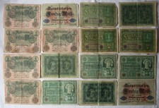 Sammlung mit 100 Banknoten