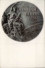 OLYMPIA Olympiade BERLIN 1936 Bd. II Bild Nr 199 Vorderseite der Olympiamedaille