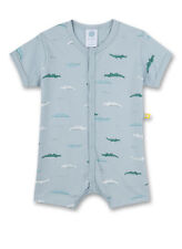 Sanetta Jungen Overall Schlafanzug kurz Bio Baumwolle Blau Krokodil 62 74 86 104