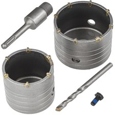 Bohrkrone 65 + 80 mm Satz Dosenbohrer SDS PLUS Lochsäge Stein Ziegel Betonbohrer