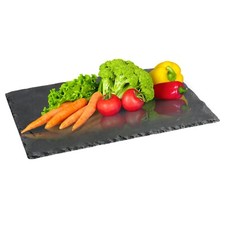 Servierplatte Schiefer Käseplatte Buffetplatte Tablett Edles Design 20x30cm