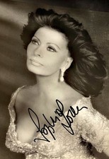 Autogramm Sophia LOREN  *1934 Schauspielerin Italien, Hollywood 1 OSCAR 25-7 xyz