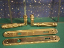 Türgarnitur Jugendstil Messing Tür klinke Drücker massiv Türgriff ANTIK