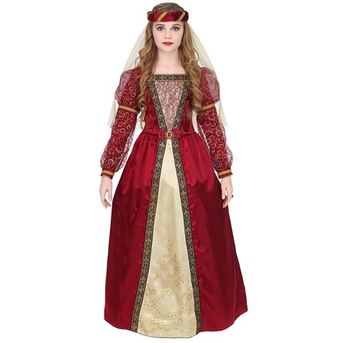 Kostüm prinzessin rot gold - prinzessin, rot/gold