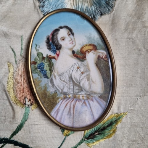 Portrait miniatur bacchante - portrait,