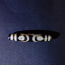 große 6-Augen Achat Dzi Perle aus Tibet