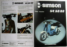PROSPEKT Werbung DATENBLATT Simson Roller SR50 SR80 SCOOTER aus Suhl 42cm x 29cm