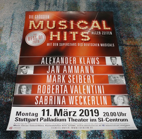 Konzertposter musical hits - konzertposter, "