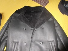 Langer schwarzer Kultmantel von Rene Lezard in Gr. 50, Lammfelloptik