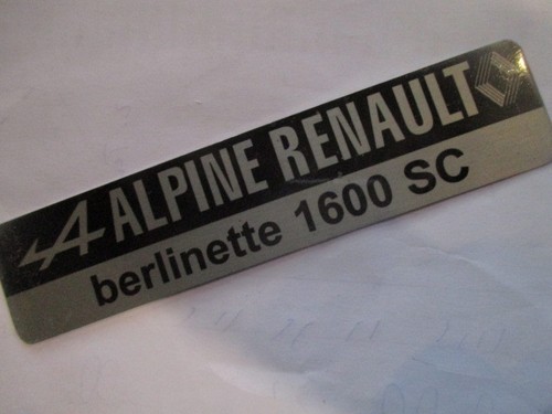 Typenschild renault alpine - typenschild,