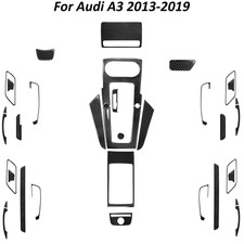 36Pcs Real Carbon Fiber Full Interior Kits Aufkleber für Audi A3 S3 8V 2013-2019