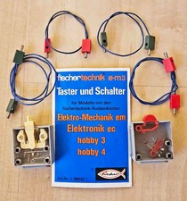 Fischertechnik Polwendeschalter, Wechsler/Taster, Kabel, Anleitung aus e-m3, TOP